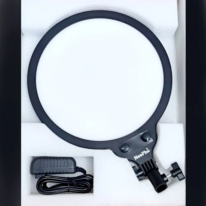 NP-26 NeePho 26 CM LED Soft Ring Light with 360° Rotating Pan Tilt and Three Color Temperature Modes