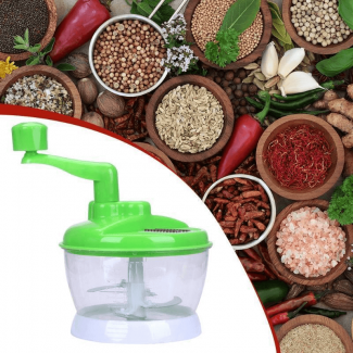 Manual Food Chopper with Stainless Steel 420 Blades, Hand-Powered Pull Design, Easy Clean