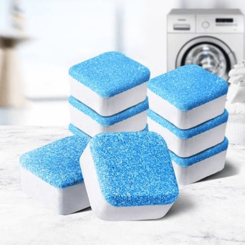 12 Pcs Washing Machine Cleaning Tablets for Odor and Bacteria Removal