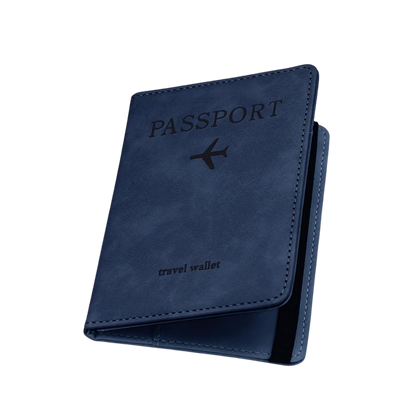 Leather Travel Wallet And Passport Holder Slim Travel Credit Card Pouch