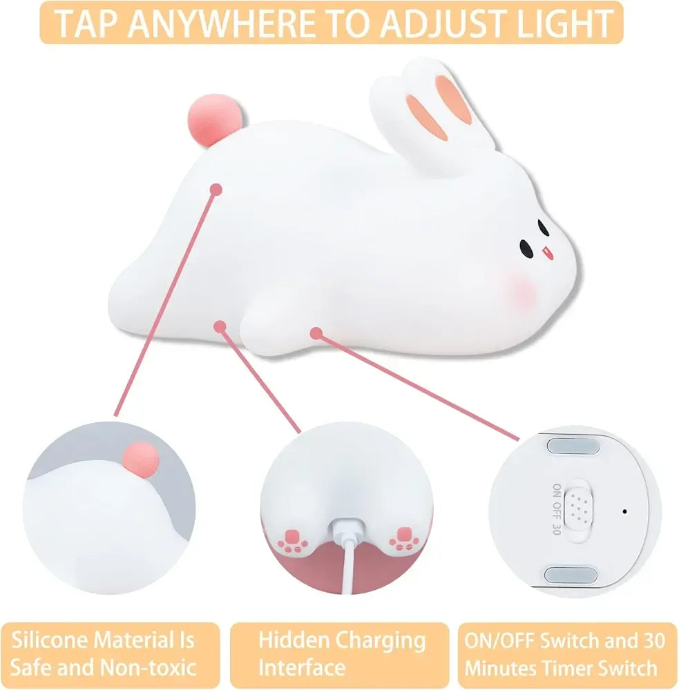Big Face Rabbit silicone Lamp - Arfa Mart