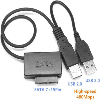 2.5 SATA to USB Hard Drive Adapter Cable for SSD HDD Data Transfer