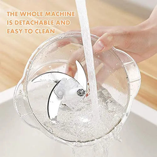 1.5 Liter Kitchen Handy Push Chopper Vegetable Chopper with Lock and Beater