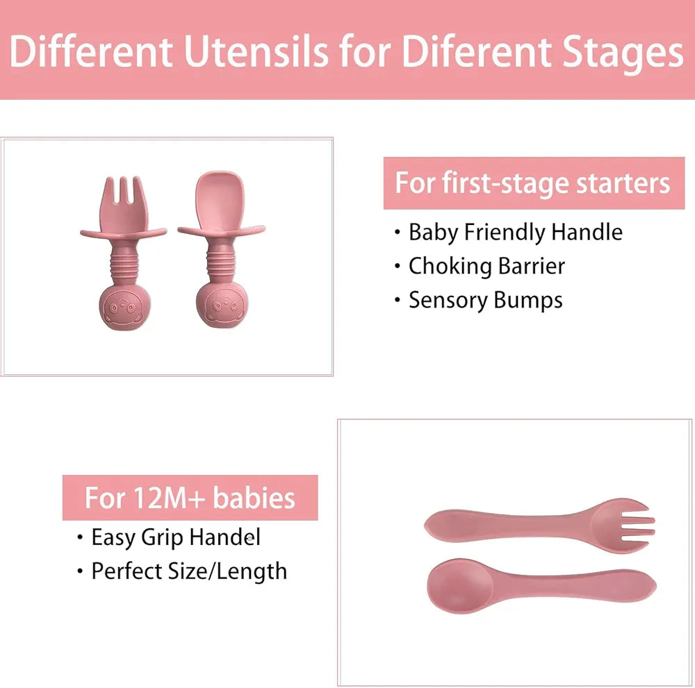 Food Grade Silicone Children's Tableware Set