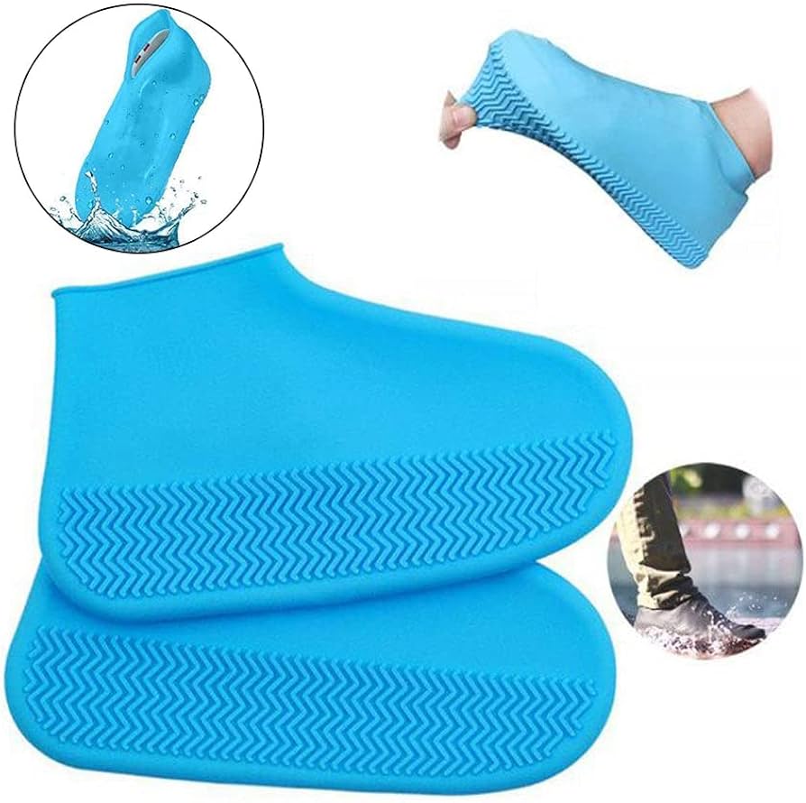 Non-Slip Silicone Rain Boot Shoe Cover Medium 35-40, Waterproof and Foldable
