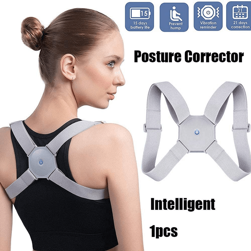 Posture Corrector with Intelligent Sensor and Vibration Reminder for Neck and Back Pain Relief