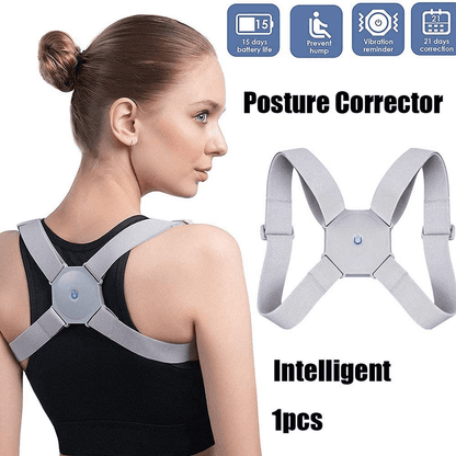 Posture Corrector with Intelligent Sensor and Vibration Reminder for Neck and Back Pain Relief