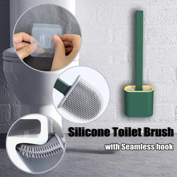 Silicone Toilet Brush with Holder - Arfa Mart