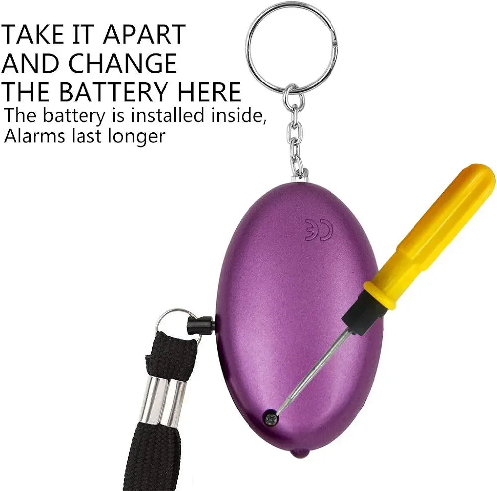 Personal Security Alarm Keychain with LED Light - 140DB Emergency Alarm - Arfa Mart