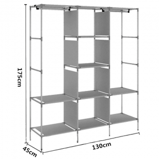 3 Layer Foldable Storage Wardrobe M 88130 with Hanging Space and Shelves