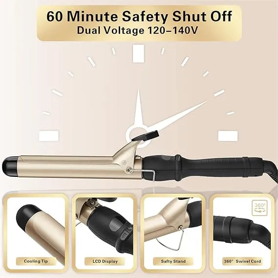 Rimington Silk Curling Wand Professional Curling Wand for soft and silky Curls