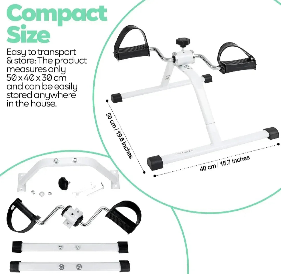 Portable Pedal Exerciser Gym Bike with on-Board Computer and Adjustable Tension - Arfa Mart