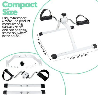 Portable Pedal Exerciser Gym Bike with on-Board Computer and Adjustable Tension - Arfa Mart