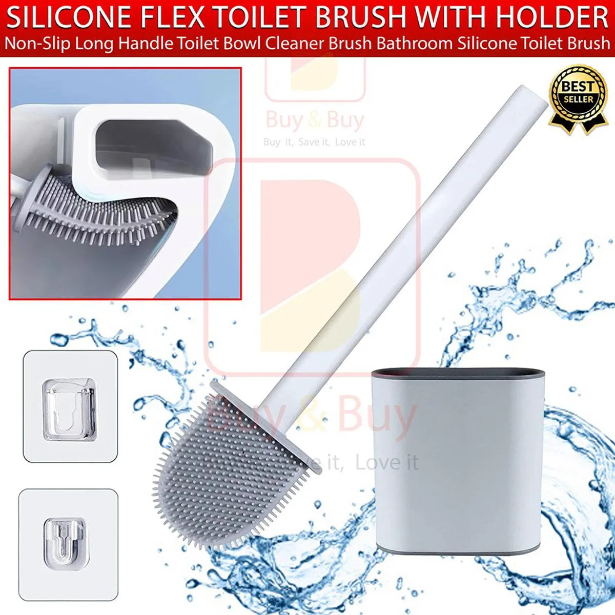 Silicone Toilet Brush with Holder