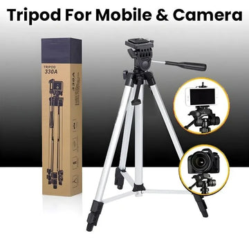330A Multi-Functional Professional Lightweight Portable Tripod Stand For Mobile Phones And Cameras - Arfa Mart
