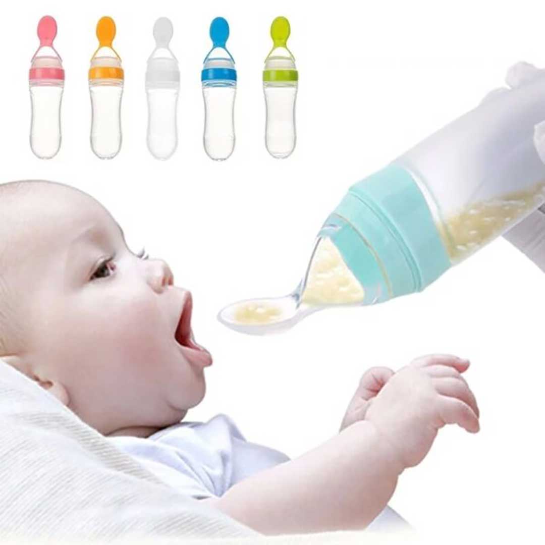 Formula Infant Spoon Feeder for Babies, Soft Squeezable 90ml BPA-Free Bottle