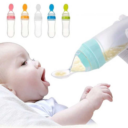 Formula Infant Spoon Feeder for Babies, Soft Squeezable 90ml BPA-Free Bottle