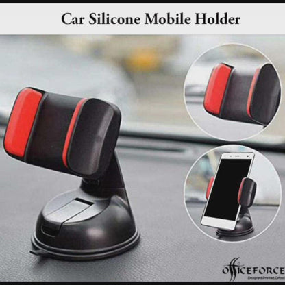 Car Mount Mobile Phone Holder with Silicone Suction Cup, 360 Rotation, Fits 3.5-6" Phones