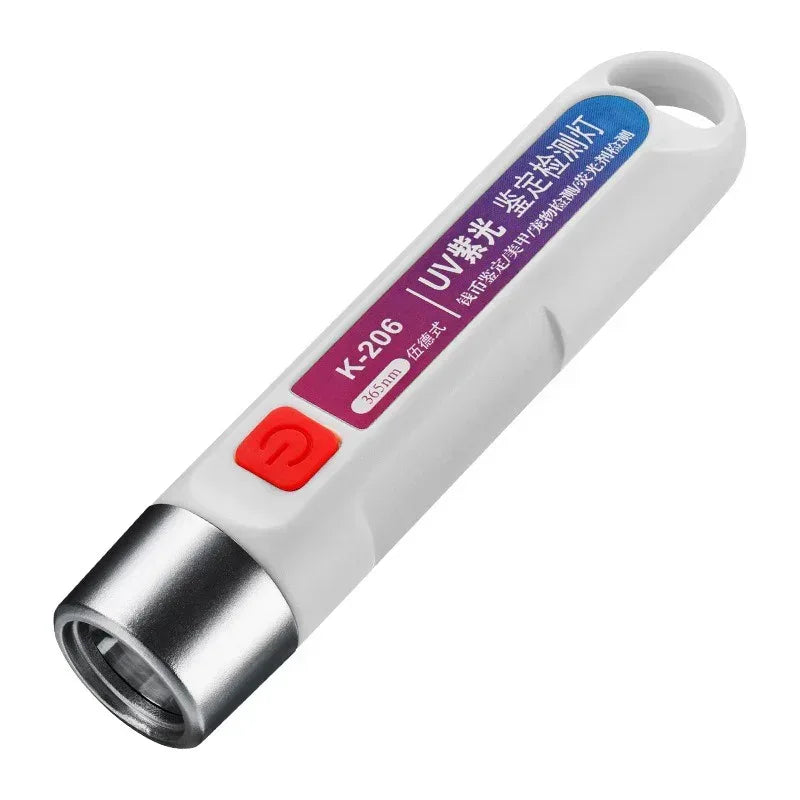 Handheld LED Money Detector, Currency Detector Violet Torch Lamp Counterfeit Fake Banknotes Cash Checker 
Model: JC-205 - Arfa Mart