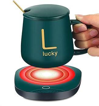 Ceramic Electric Heating Mug And Saucer - Arfa Mart