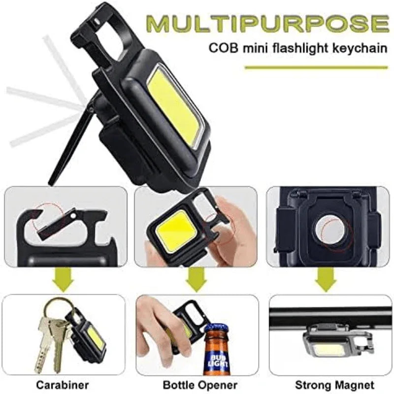 LED Keychain Flashlight with Bottle Opener