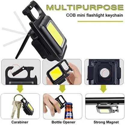 LED Keychain Flashlight with Bottle Opener