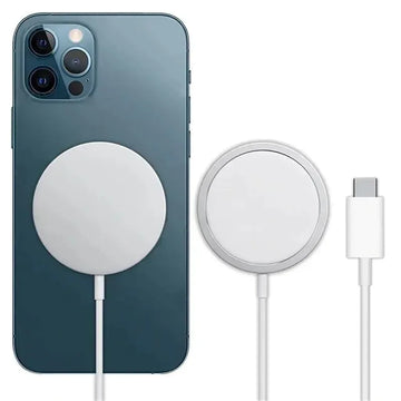 Best Quality Magsafe Qi Enabled Fast Magnetic Wireless Charger 5V 3A - Arfa Mart
