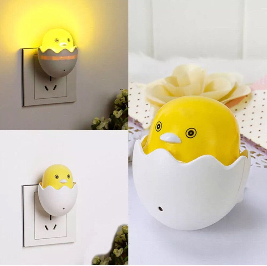 Egg Lamp Night Chick with Light Sensor, Gentle Night Light for Kids Bedroom