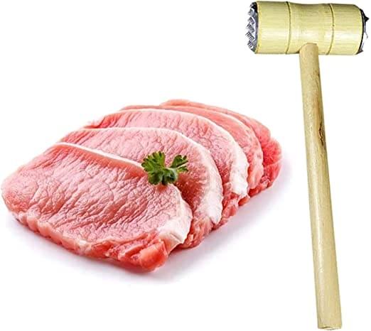 Double Sided Wooden Meat Hammer - Arfa Mart