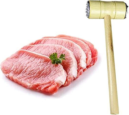 Double Sided Wooden Meat Hammer - Arfa Mart