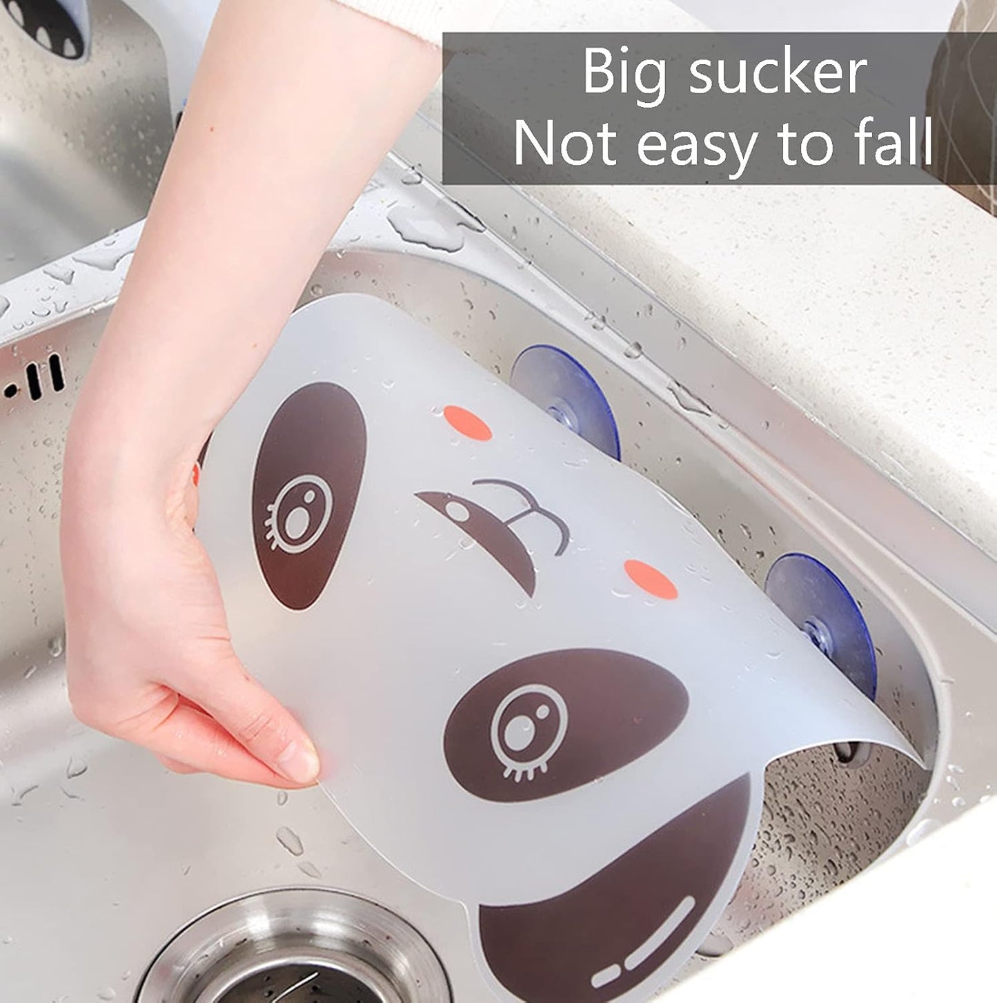 2 pcs Silicone Sink Water Guard with Suction Cups - Panda Design