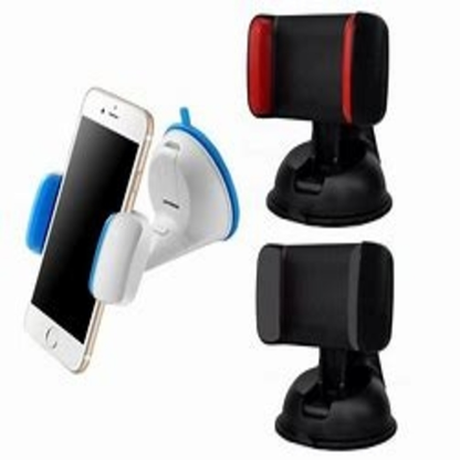 Car Mount Mobile Phone Holder with Silicone Suction Cup, 360 Rotation, Fits 3.5-6" Phones