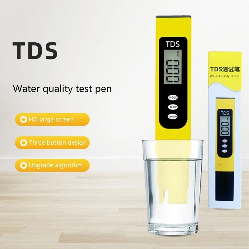 TDS Meter Conductivity pen EC Digital LCD Meter Water Quality Monitor