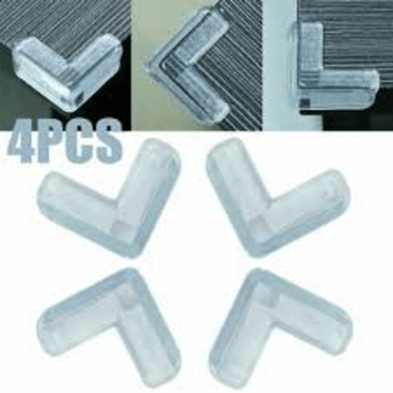 4 pcs Baby-Safe Table Corner Protectors with Reinforced Adhesive Edge Bumpers