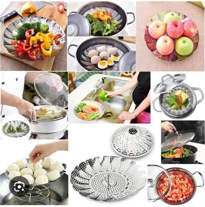 Foldable Steel Fruits Vegetables and Steamer