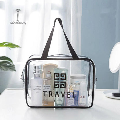 Single Layer Transparent Travel Cosmetic Pouch