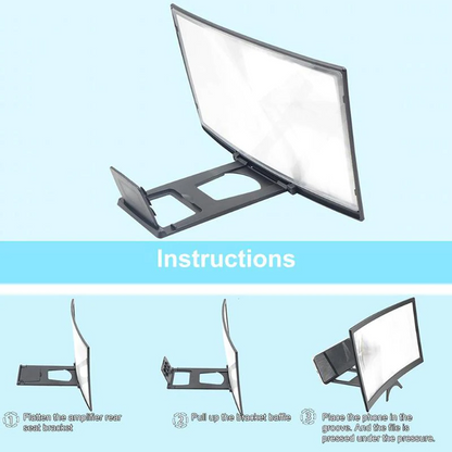 Mobile Screen Magnifier Curved HD Display for Movies and Videos