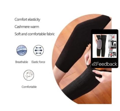 2pcs Cashmere Knee Pads Winter Warm Men women