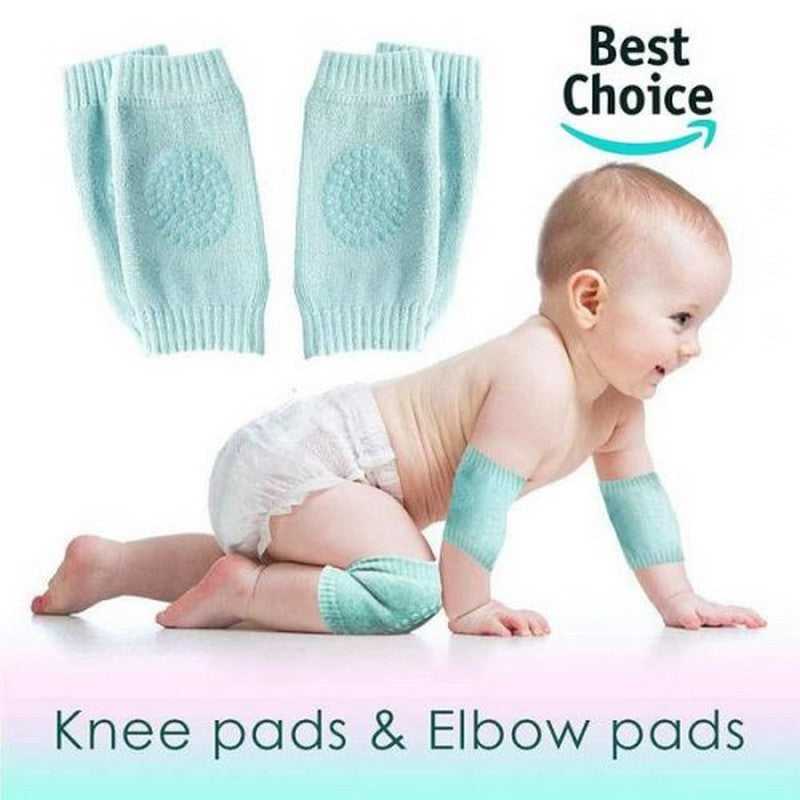 Baby Knee and Elbow Pads for Crawling, Soft Stretchable, Anti-Slip, Machine Washable