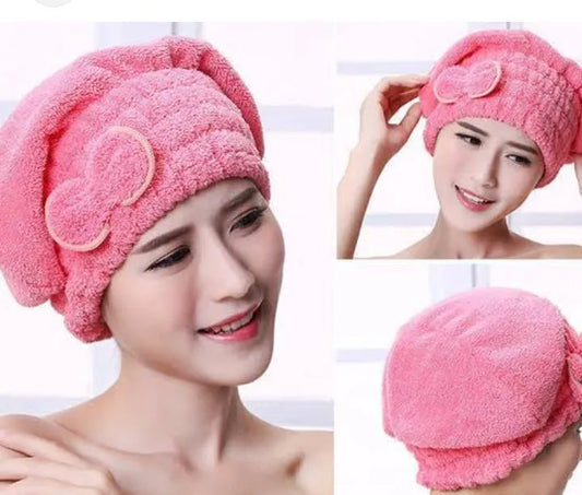 Microfiber quick hair drying bath