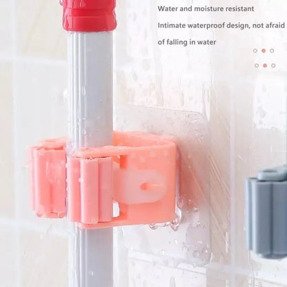 Pack Of 2 - Wall Mounted Mop, Brush & Broom Holder