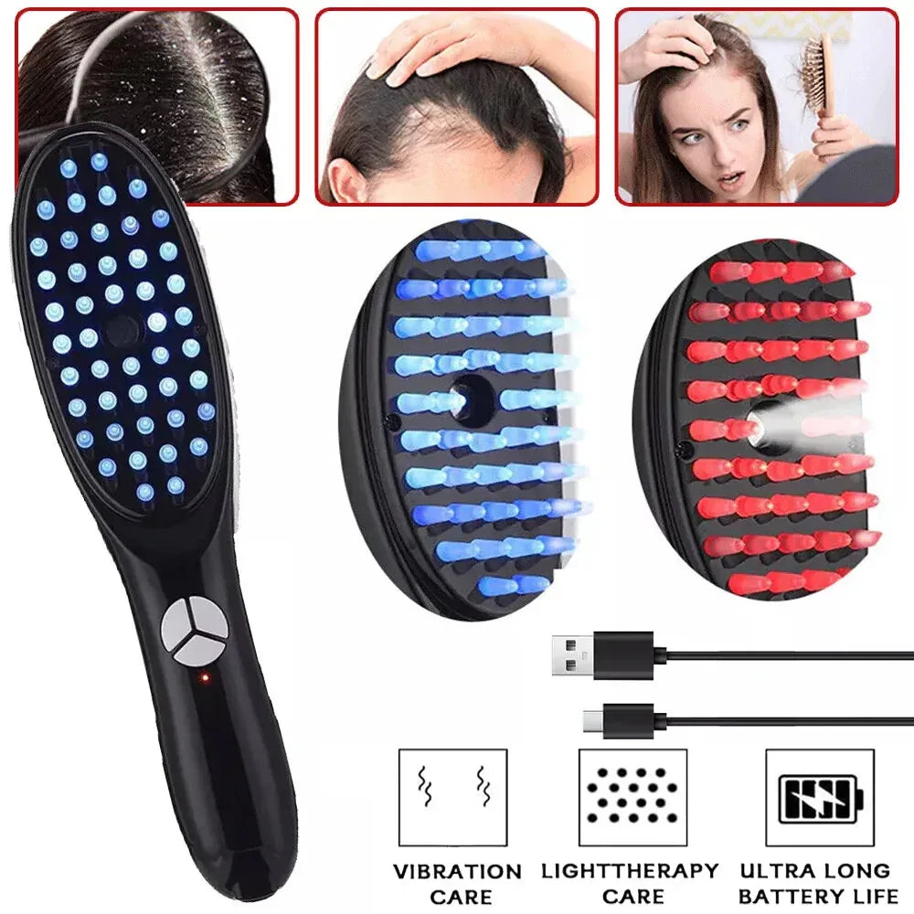 Hair Growth Brush with Steam & Vibration - Arfa Mart