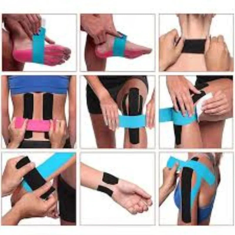 Kinesiology Support Tape for Sports Injury & Muscle Pain – Breathable Waterproof Physio Tape