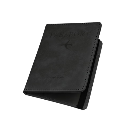 Leather Travel Wallet And Passport Holder Slim Travel Credit Card Pouch