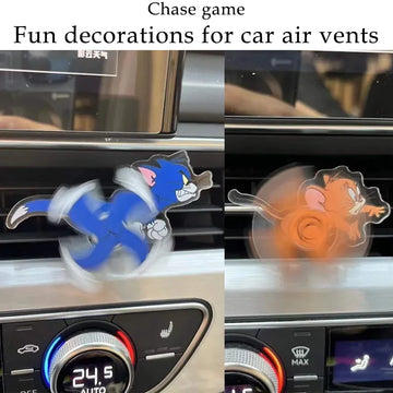 Tom and Jerry Chase car vent spinners Airfreshner - Arfa Mart