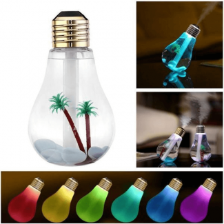1 pc LED Bulb Air Water Mist Humidifier with 7 Color LED Lights