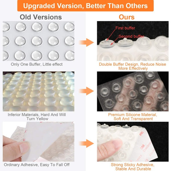 Sound Vibration Absorber Bumper Pad for Cabinet Doors - Pack of 2