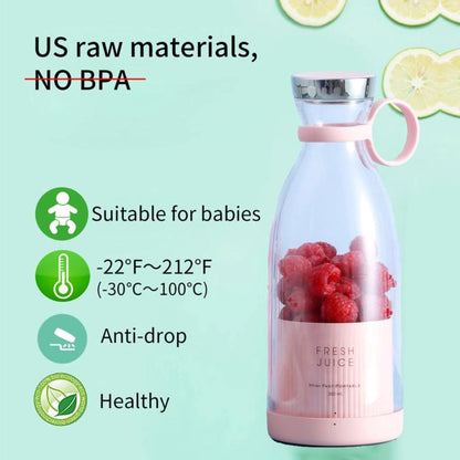 Portable Powerful Rechargeable 380ml Juicer Blender