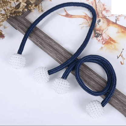 2 pcs Magnetic Pearl Curtain Buckle Clips for Easy Curtain Styling