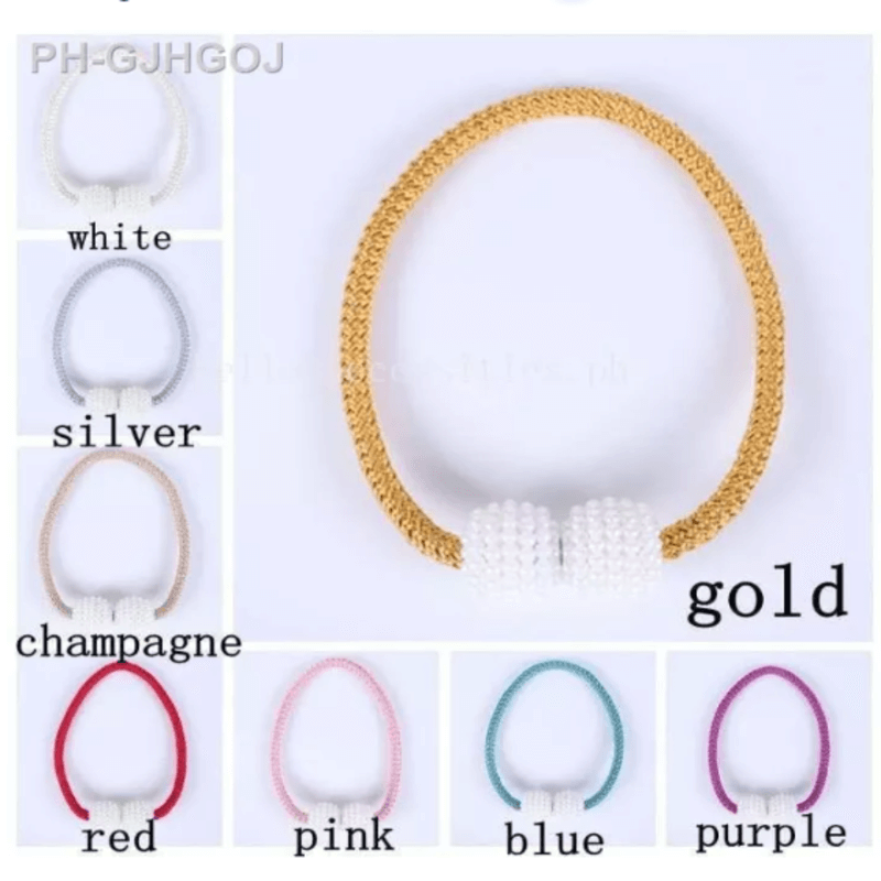 2 pcs Magnetic Pearl Curtain Buckle Clips for Easy Curtain Styling